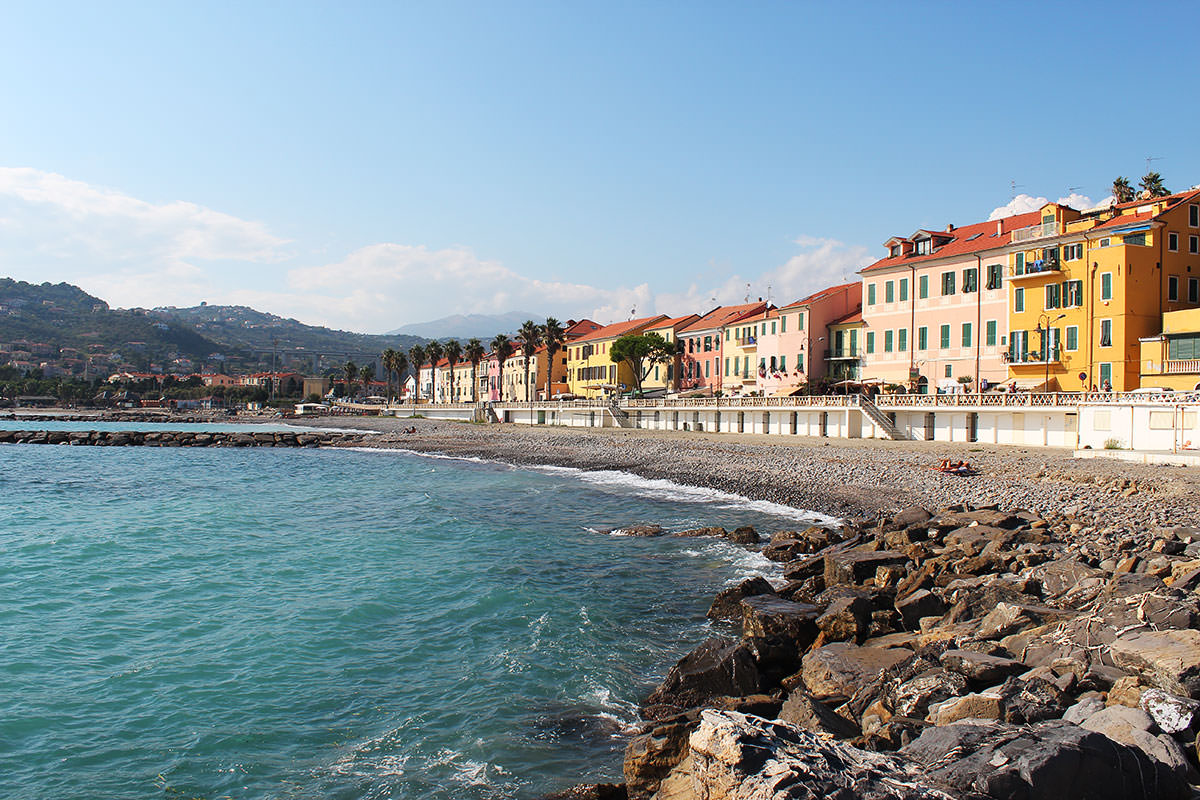 Le spiagge di Borgo Prino a Imperia